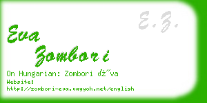 eva zombori business card